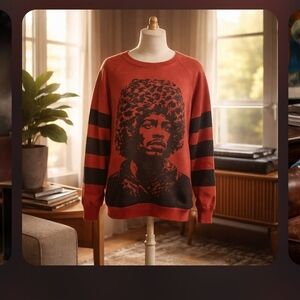Men's Red Graphic Sweater